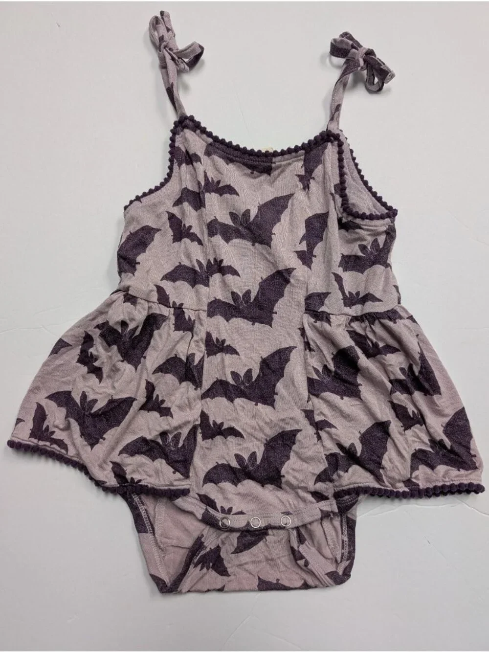 Kate Quinn Bamboo Purple Bats Pom Ballerina 18-24 Months Spooky Halloween